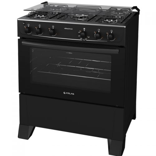 MÔNACO PLUS - PRETO - 5 BOCAS - MESA INOX - 86,50 L