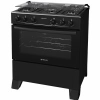 MÔNACO PLUS - PRETO - 5 BOCAS - MESA INOX - 86,50 L
