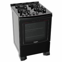 FOGÃO DAKO GLASS 82,5 LITROS PRETO 4Q