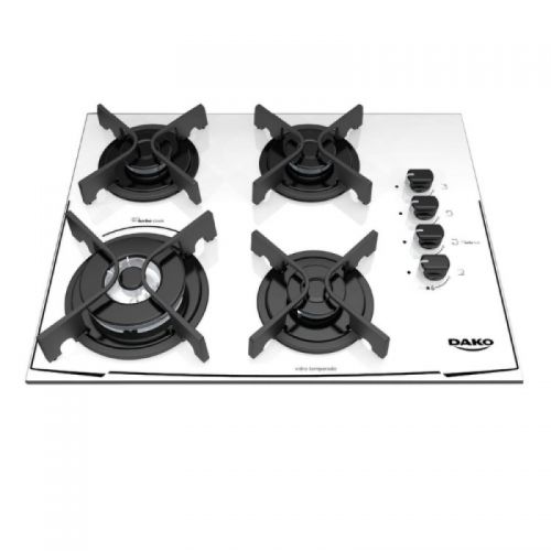 COOKTOP SUPREME  - BRANCO CRYSTAL CLEAR - 4 BOCAS - ACENDIMENTO SUPER AUTOMÁTICO